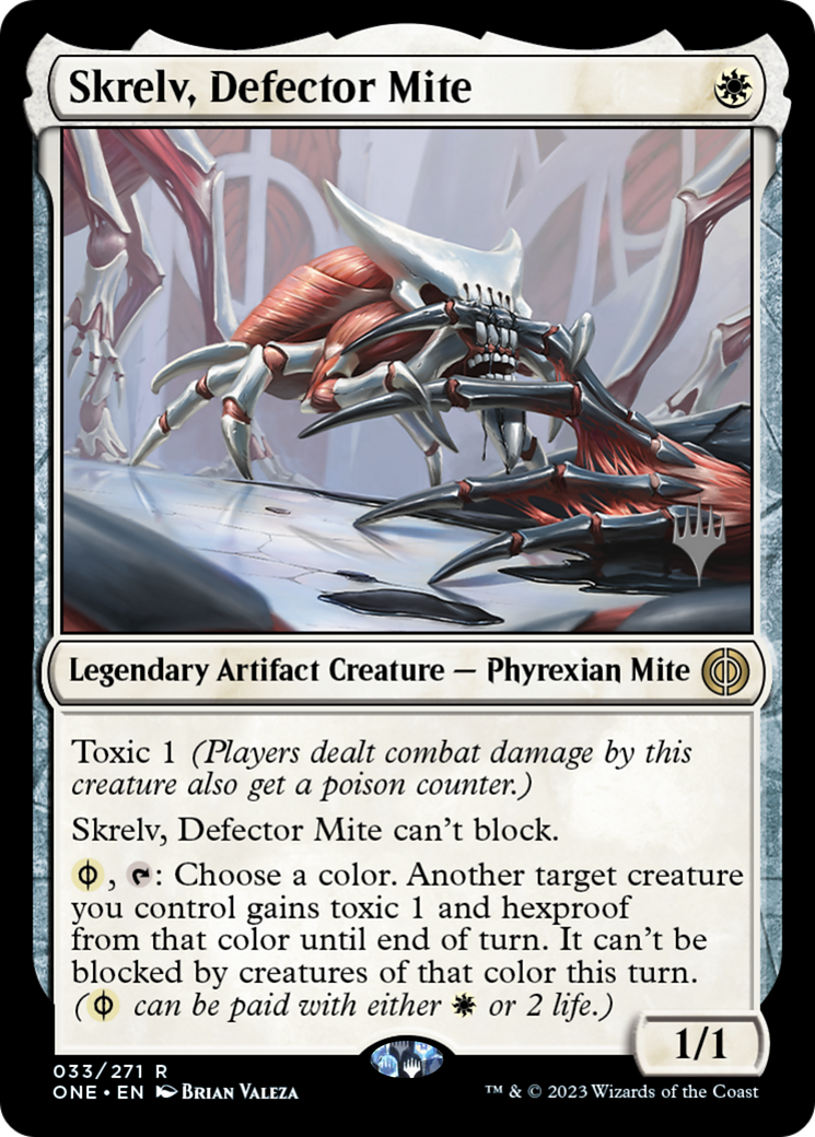 Skrelv, Defector Mite (Promo Pack) [Phyrexia: All Will Be One Promos] | The Time Vault CA