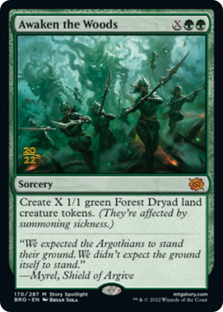 Awaken the Woods [The Brothers' War: Prerelease Promos] | The Time Vault CA