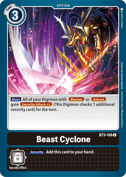 Beast Cyclone [BT3-106] [Release Special Booster Ver.1.5] | The Time Vault CA