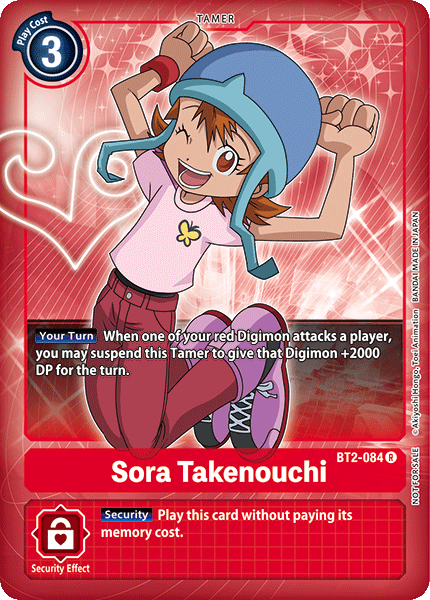 Sora Takenouchi [BT2-084] (Buy-A-Box Promo) [Release Special Booster Ver.1.0 Promos] | The Time Vault CA