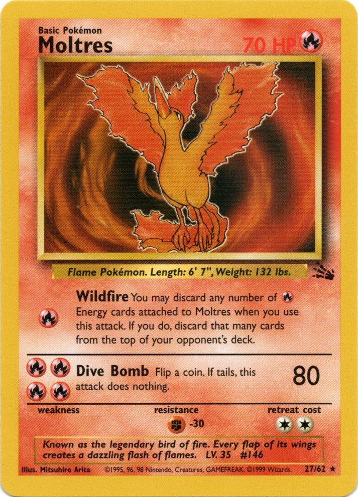 Moltres (27/62) [Fossil Unlimited] | The Time Vault CA