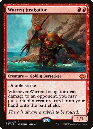 Warren Instigator [Duel Decks: Merfolk vs. Goblins] | The Time Vault CA