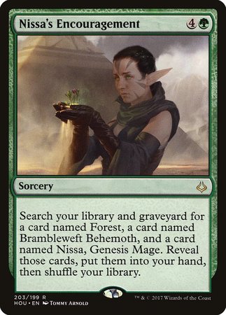 Nissa's Encouragement [Hour of Devastation] | The Time Vault CA