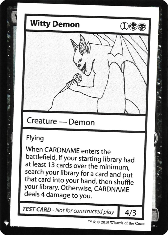 Witty Demon [Mystery Booster Playtest Cards] | The Time Vault CA