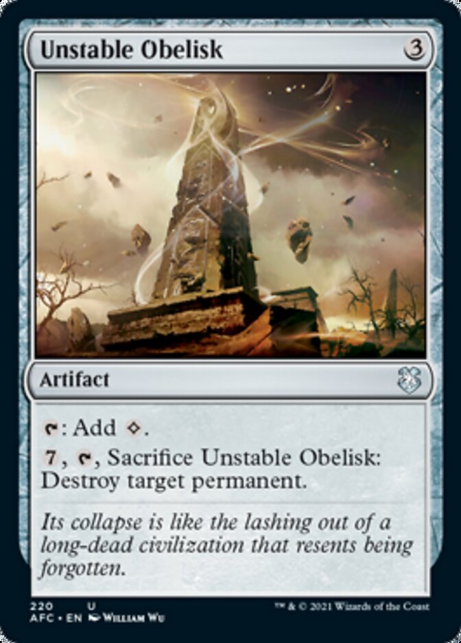 Unstable Obelisk [Dungeons & Dragons: Adventures in the Forgotten Realms Commander] | The Time Vault CA