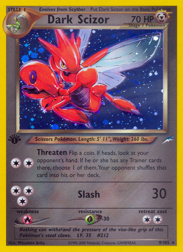 Dark Scizor (9/105) [Neo Destiny 1st Edition] | The Time Vault CA