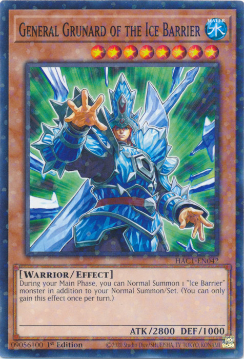 General Grunard of the Ice Barrier (Duel Terminal) [HAC1-EN042] Common | The Time Vault CA