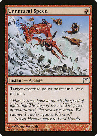 Unnatural Speed [Champions of Kamigawa] | The Time Vault CA