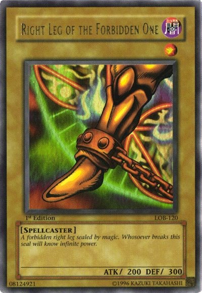 Right Leg of the Forbidden One [LOB-120] Ultra Rare | The Time Vault CA