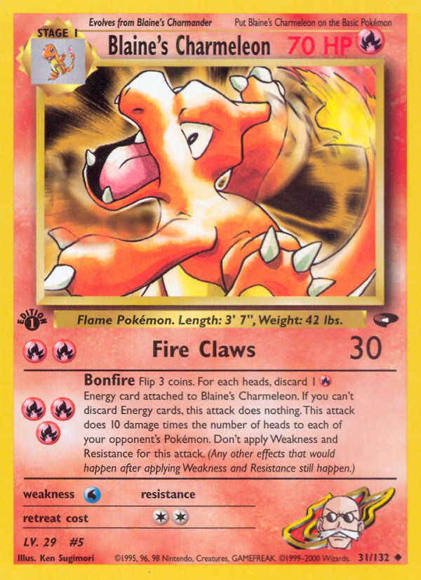 Blaine's Charmeleon (31/132) [Gym Challenge 1st Edition] | The Time Vault CA