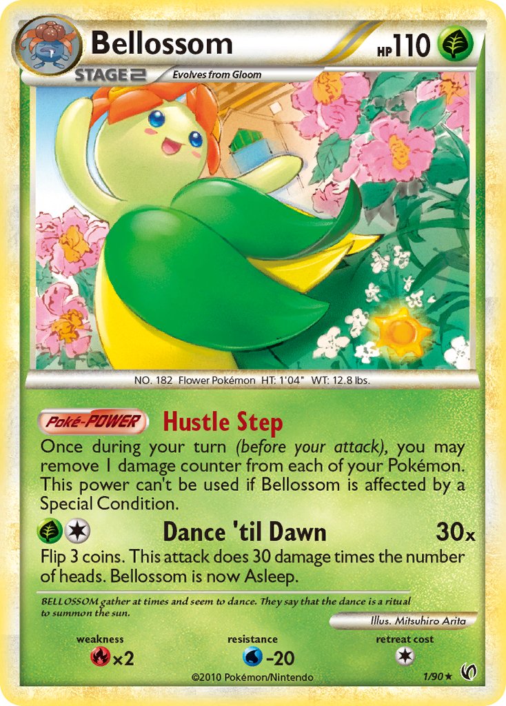 Bellossom (1/90) (Theme Deck Exclusive) [HeartGold & SoulSilver: Undaunted] | The Time Vault CA