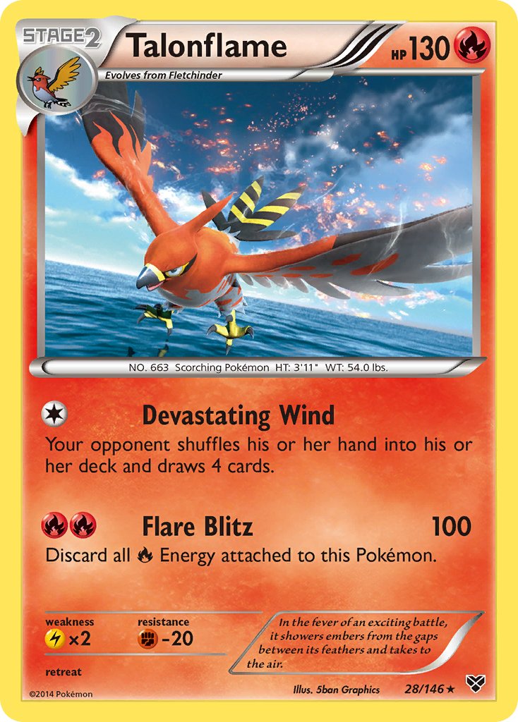 Talonflame (28/146) (Cosmos Holo) (Blister Exclusive) [XY: Base Set] | The Time Vault CA