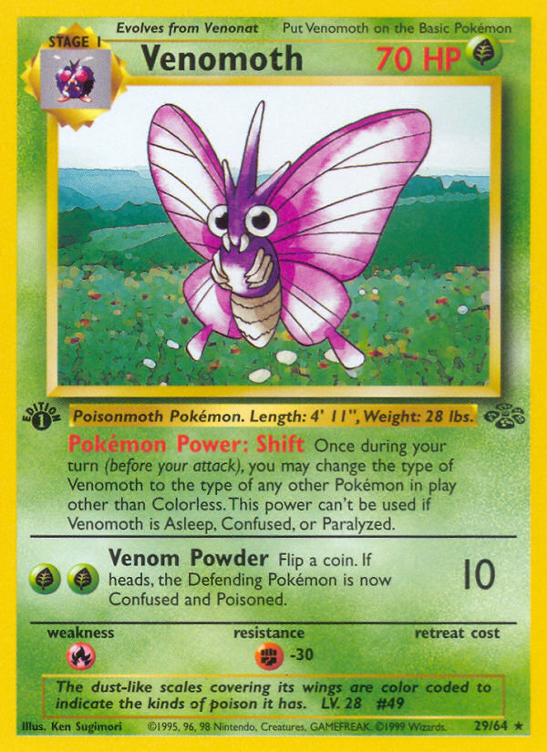 Venomoth (29/64) [Jungle 1st Edition] | The Time Vault CA