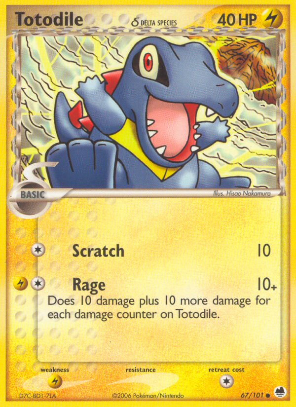 Totodile (67/101) (Delta Species) [EX: Dragon Frontiers] | The Time Vault CA