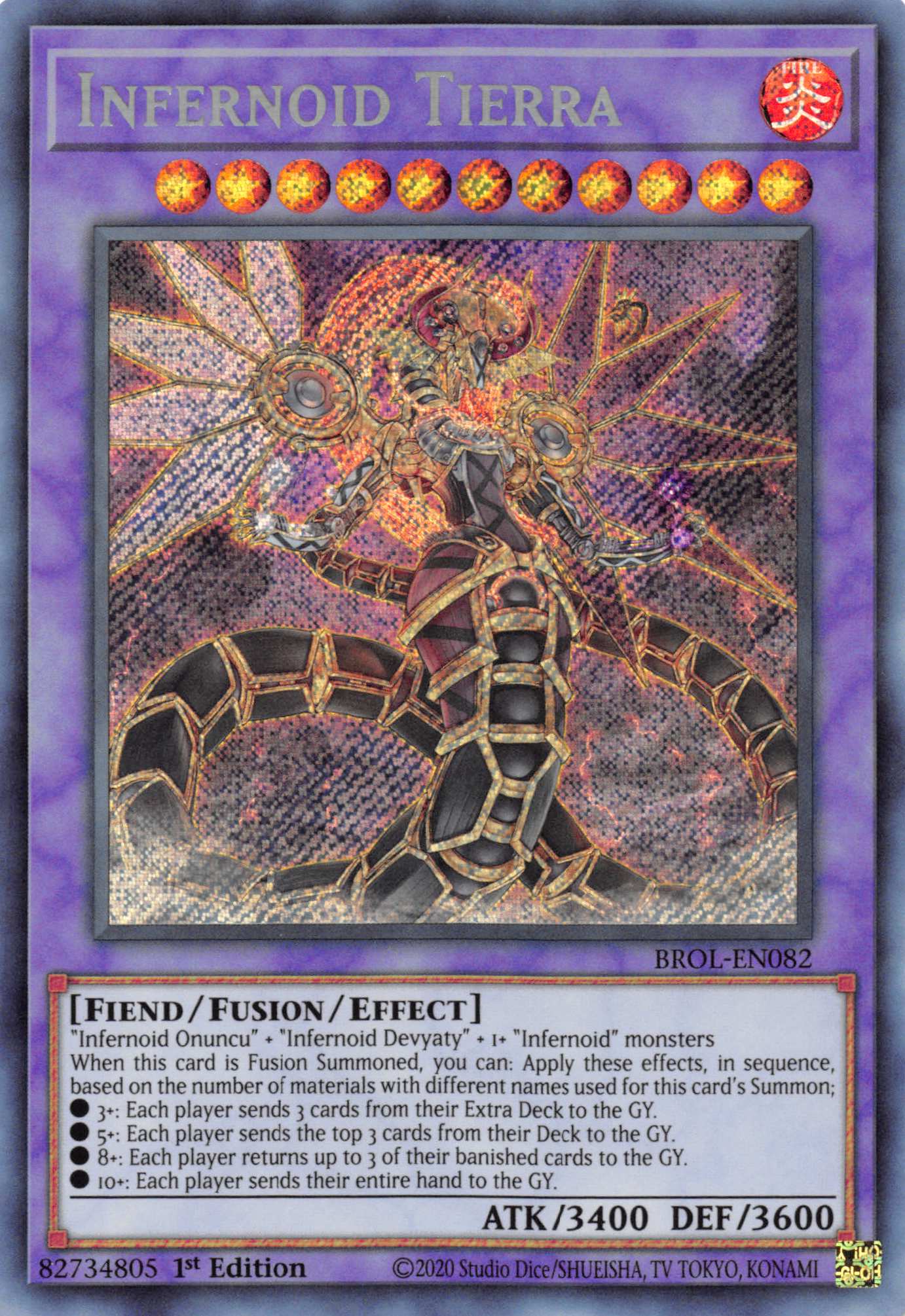 Infernoid Tierra [BROL-EN082] Secret Rare | The Time Vault CA