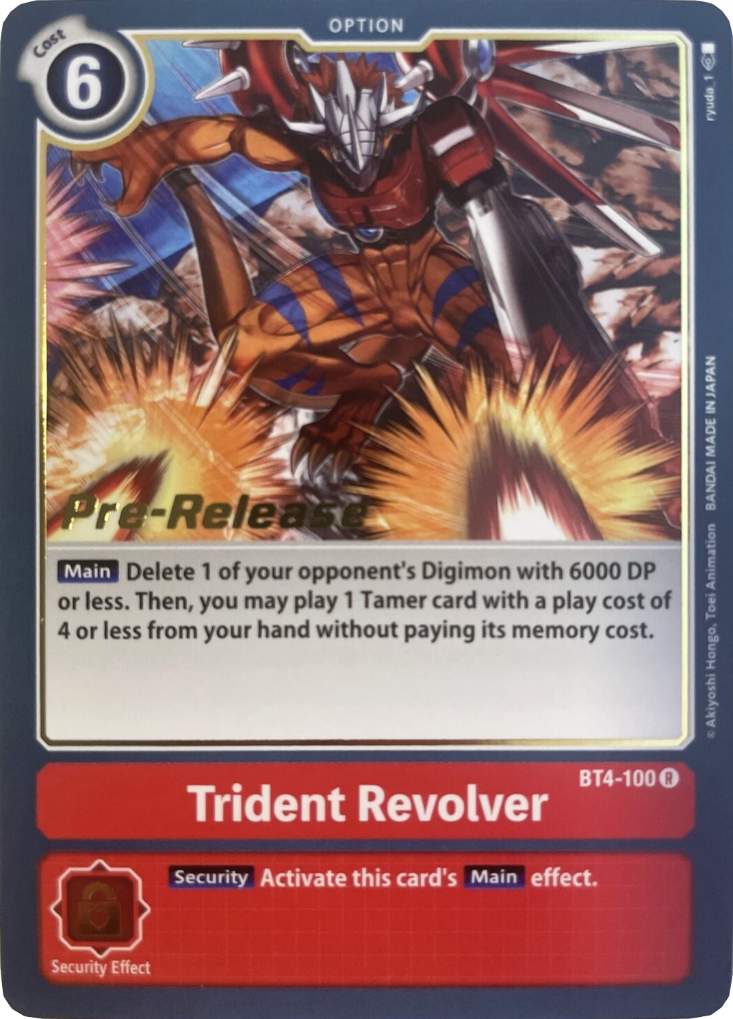 Trident Revolver [BT4-100] [Great Legend Pre-Release Promos] | The Time Vault CA