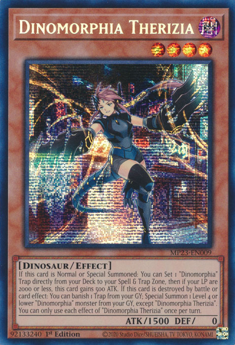 Dinomorphia Therizia [MP23-EN009] Prismatic Secret Rare | The Time Vault CA