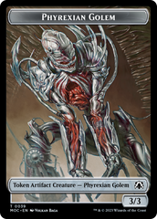 Phyrexian Golem // Phyrexian Horror Double-Sided Token [March of the Machine Commander Tokens] | The Time Vault CA