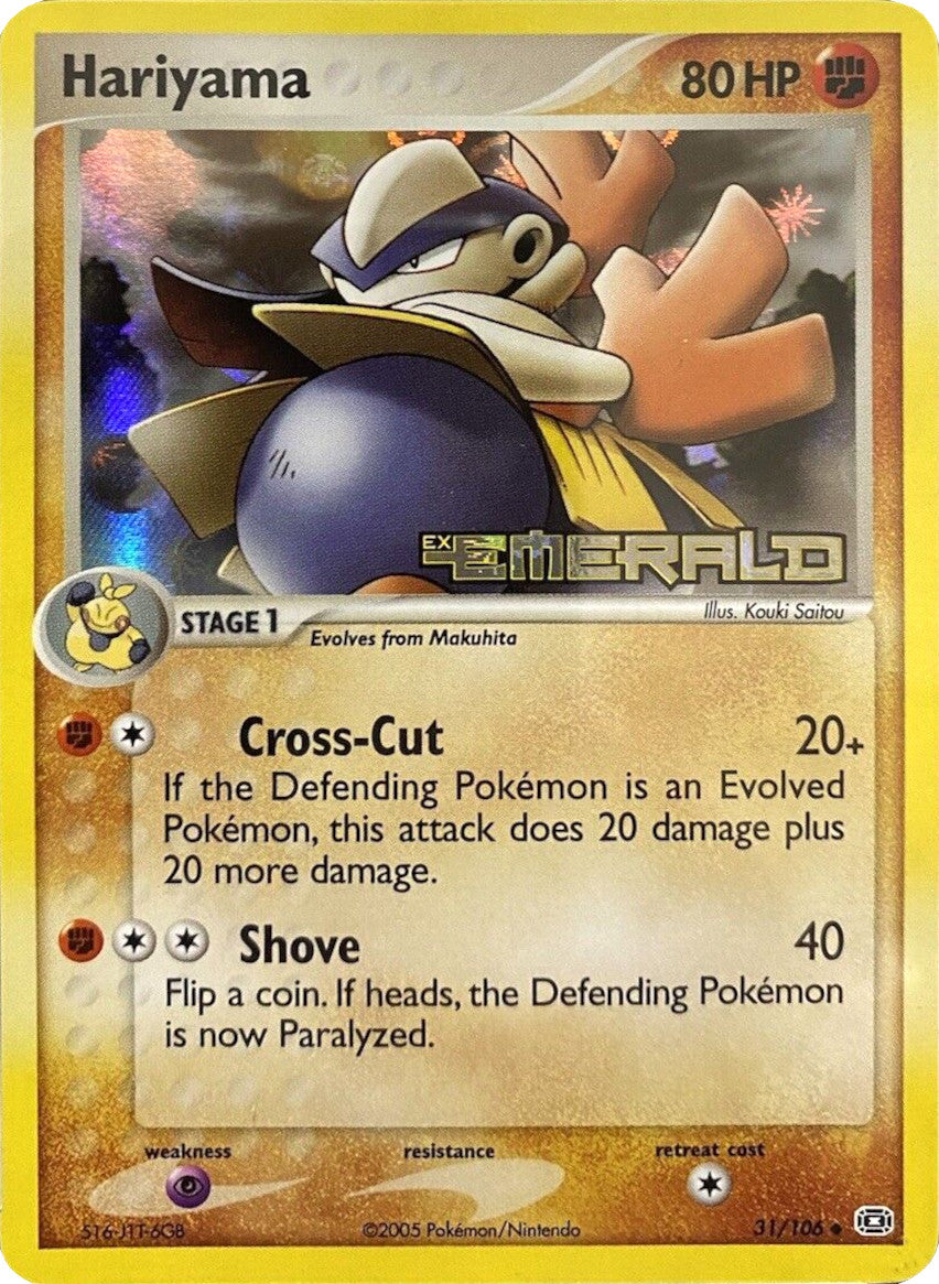 Hariyama (31/106) (Stamped) [EX: Emerald] | The Time Vault CA