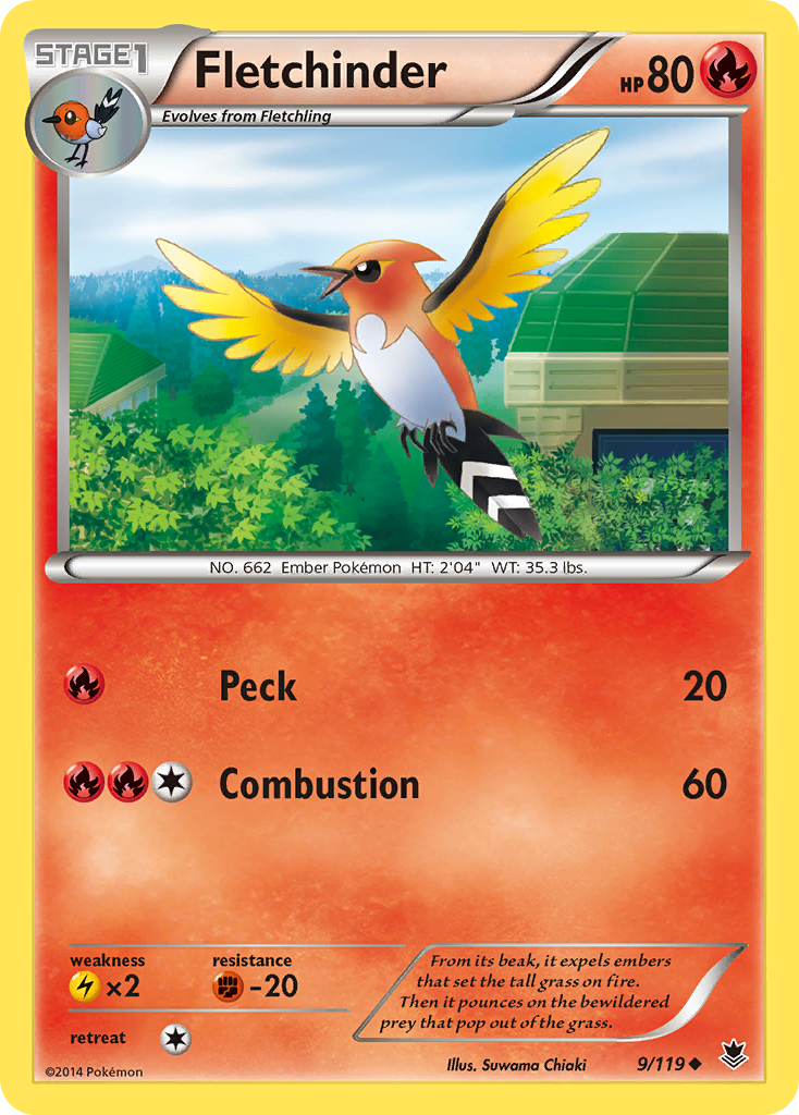 Fletchinder (9/119) [XY: Phantom Forces] | The Time Vault CA