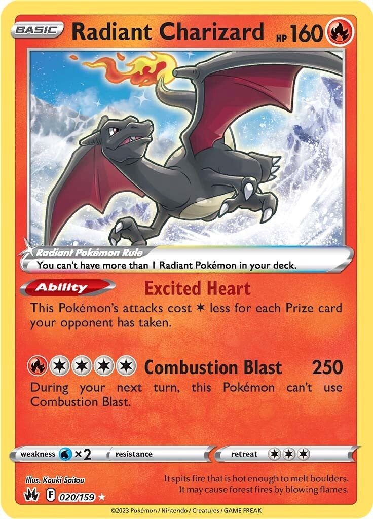 Radiant Charizard (020/159) [Sword & Shield: Crown Zenith] | The Time Vault CA