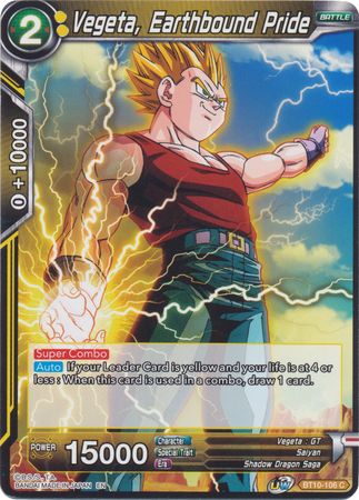 Vegeta, Earthbound Pride (BT10-106) [Rise of the Unison Warrior 2nd Edition] | The Time Vault CA