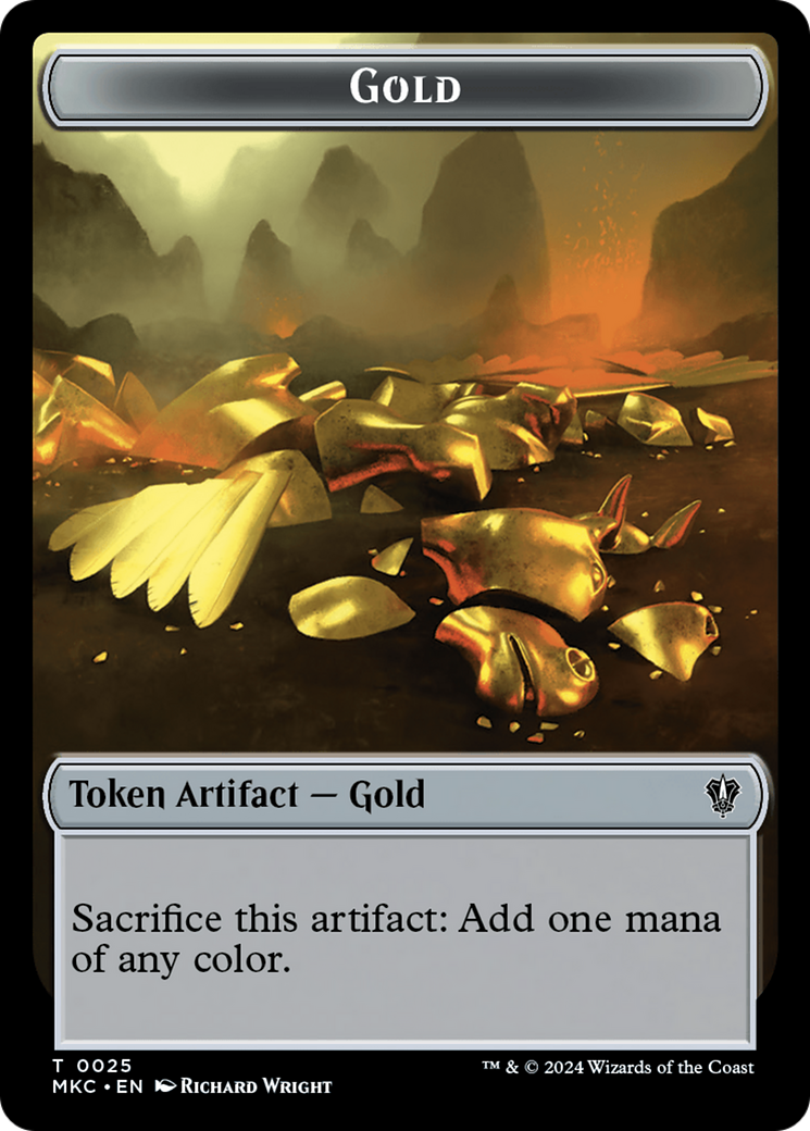 Gold // Treasure Double-Sided Token [Murders at Karlov Manor Commander Tokens] | The Time Vault CA