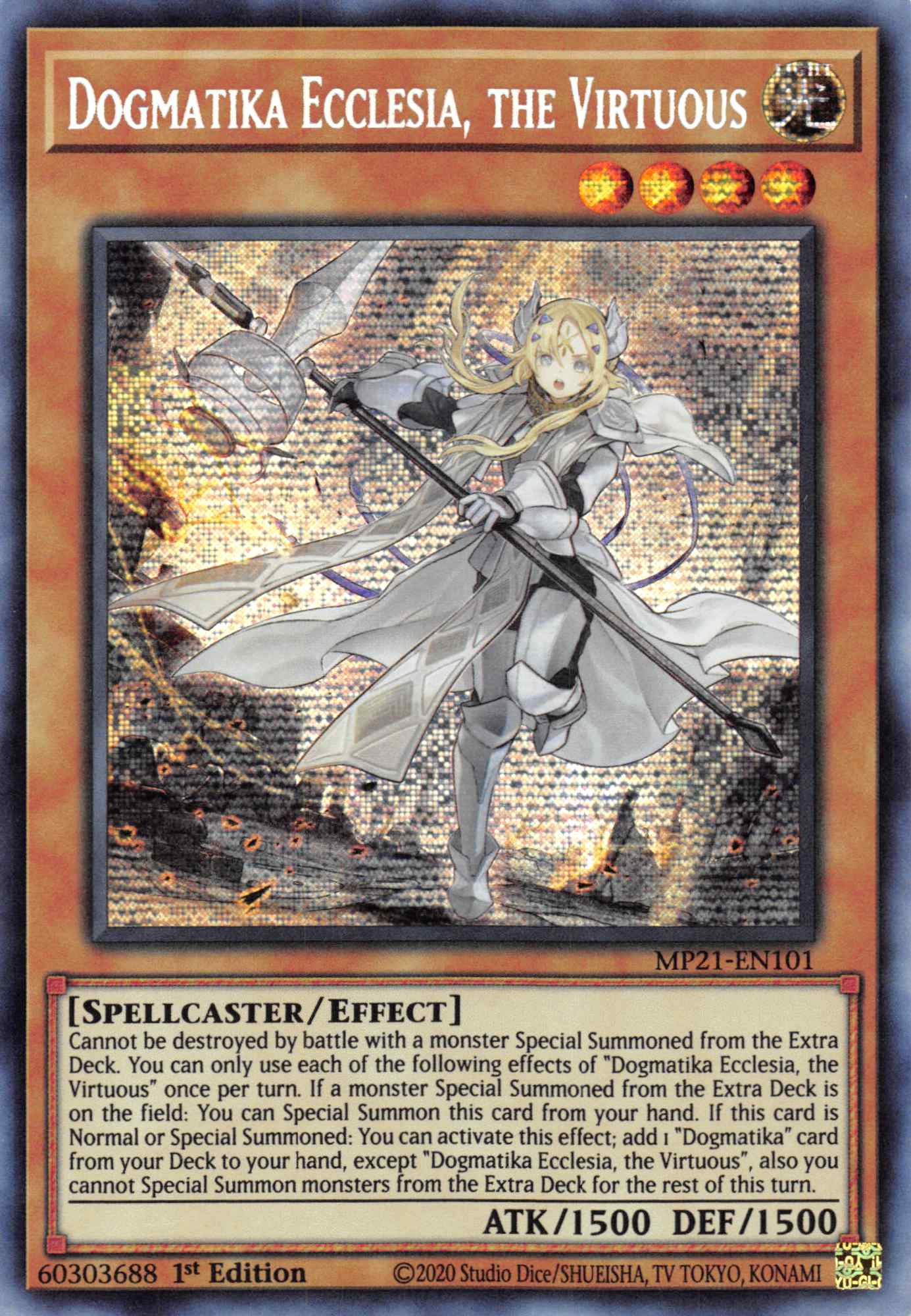 Dogmatika Ecclesia, the Virtuous [MP21-EN101] Prismatic Secret Rare | The Time Vault CA