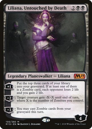 Liliana, Untouched by Death [Core Set 2019] | The Time Vault CA