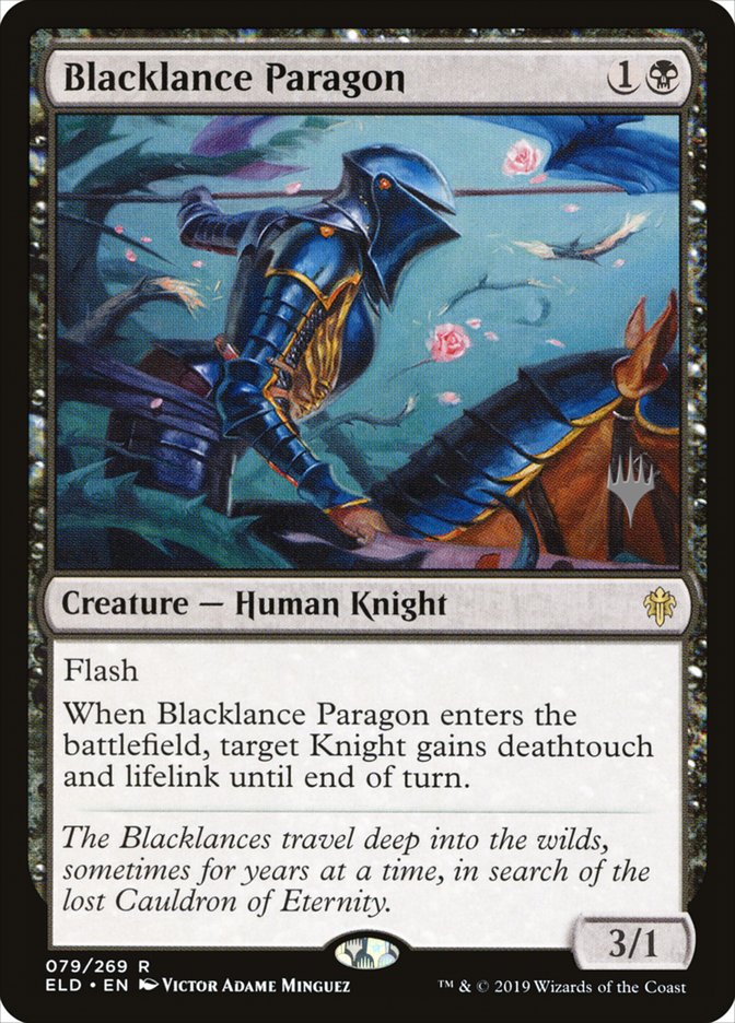 Blacklance Paragon (Promo Pack) [Throne of Eldraine Promos] | The Time Vault CA