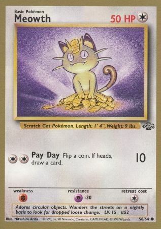 Meowth (56/64) (Gold Bordered Promo) [Jungle Unlimited] | The Time Vault CA