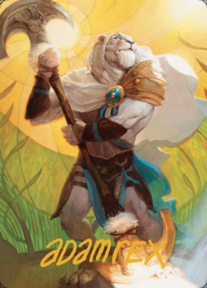 Ajani, Sleeper Agent Art Card (Gold-Stamped Signature) [Dominaria United Art Series] | The Time Vault CA