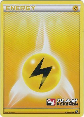 Lightning Energy (108/114) (Play Pokemon Promo) [Black & White: Base Set] | The Time Vault CA