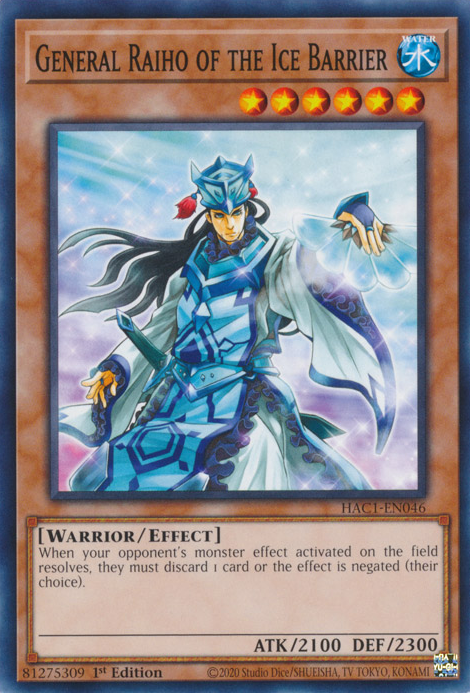 General Raiho of the Ice Barrier [HAC1-EN046] Common | The Time Vault CA