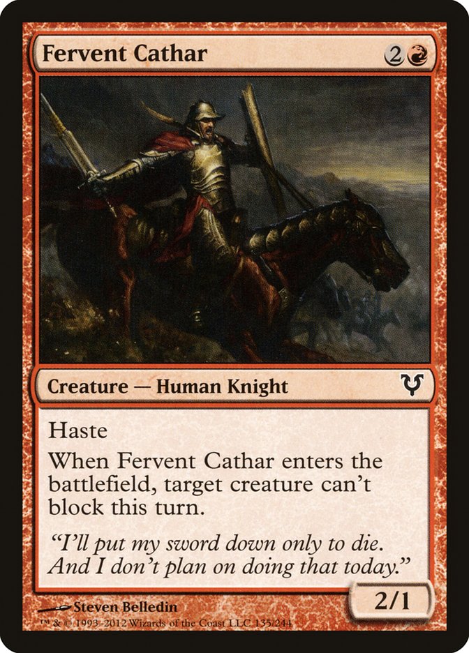 Fervent Cathar [Avacyn Restored] | The Time Vault CA
