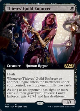 Thieves' Guild Enforcer (Extended Art) [Core Set 2021] | The Time Vault CA