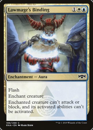 Lawmage's Binding [Ravnica Allegiance] | The Time Vault CA
