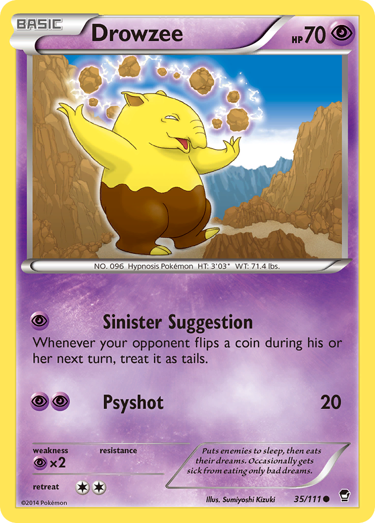 Drowzee (35/111) [XY: Furious Fists] | The Time Vault CA