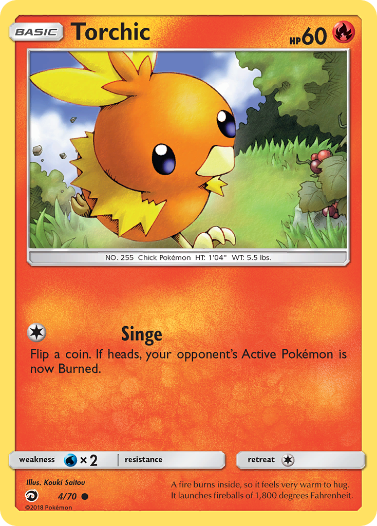 Torchic (4/70) [Sun & Moon: Dragon Majesty] | The Time Vault CA