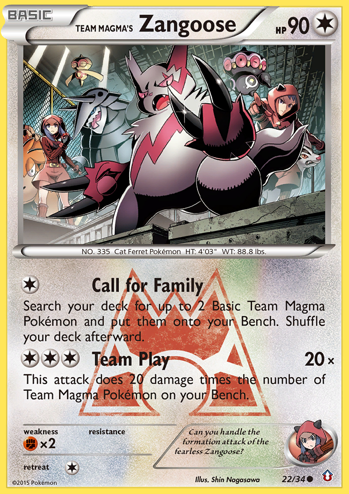 Team Magma's Zangoose (22/34) [XY: Double Crisis] | The Time Vault CA