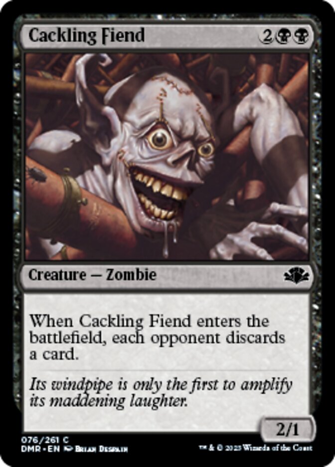 Cackling Fiend [Dominaria Remastered] | The Time Vault CA