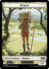 Human // Food (0010) Double-Sided Token [Wilds of Eldraine Tokens] | The Time Vault CA