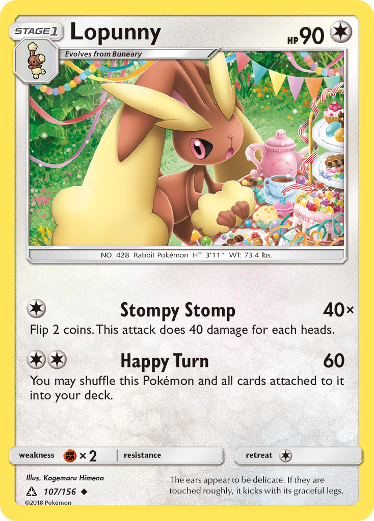 Lopunny (107/156) [Sun & Moon: Ultra Prism] | The Time Vault CA