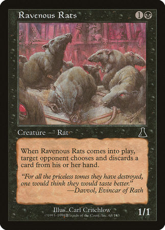 Ravenous Rats [Urza's Destiny] | The Time Vault CA