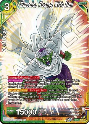 Piccolo, Fusing With Nail (BT17-139) [Ultimate Squad] | The Time Vault CA