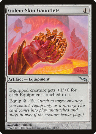 Golem-Skin Gauntlets [Mirrodin] | The Time Vault CA