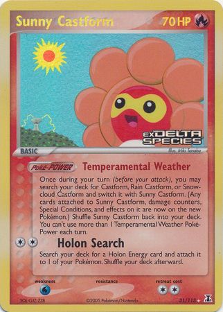 Sunny Castform (31/113) (Stamped) [EX: Delta Species] | The Time Vault CA