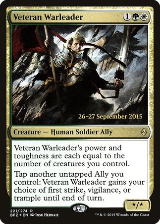 Veteran Warleader [Battle for Zendikar Promos] | The Time Vault CA