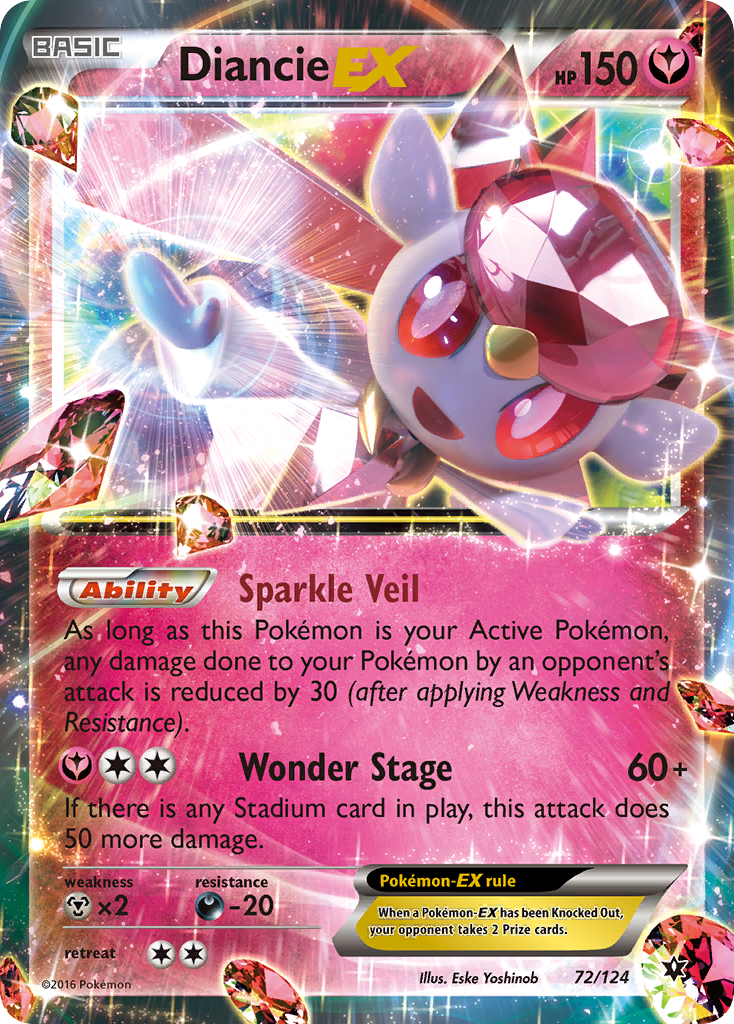 Diancie EX (72/124) [XY: Fates Collide] | The Time Vault CA