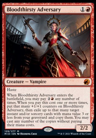 Bloodthirsty Adversary (Promo Pack) [Innistrad: Midnight Hunt Promos] | The Time Vault CA